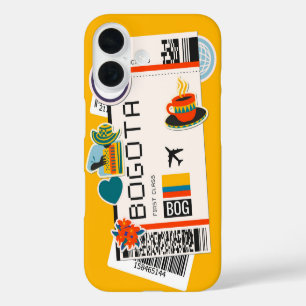Bogotá Boarding Pass – Colombia Culture iPhone 16 Case