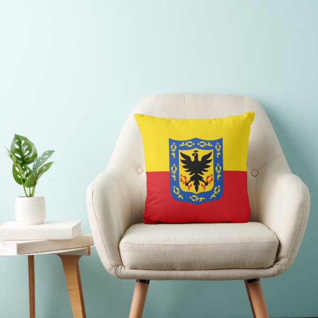 Bogota city flag Colombia symbol Throw Pillow (Chair)