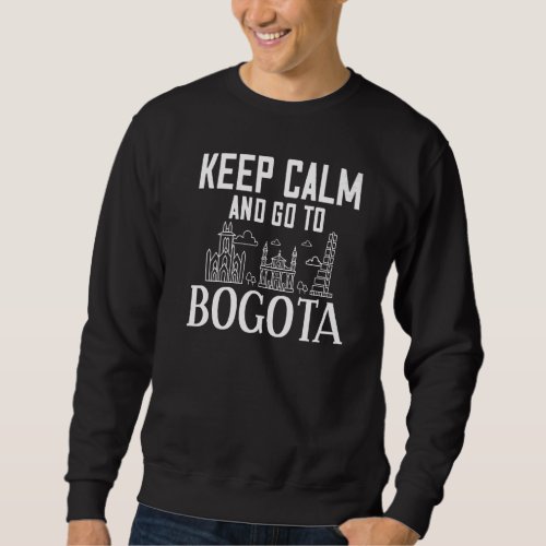 Bogota Colombia City Skyline Map Travel   Sweatshirt