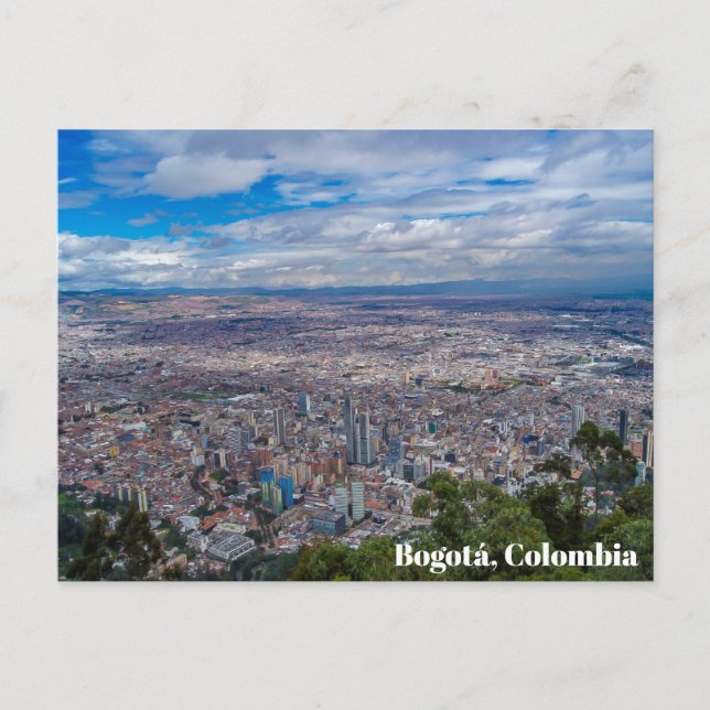 Bogotá, Colombia Monserrate City View Postcard (Front)