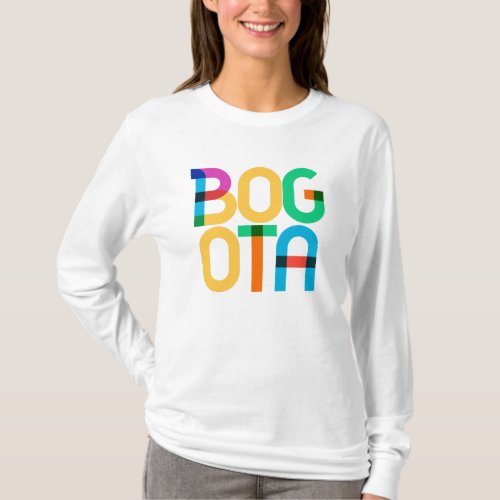 Bogota Colombia Pop Art Letters T_Shirt