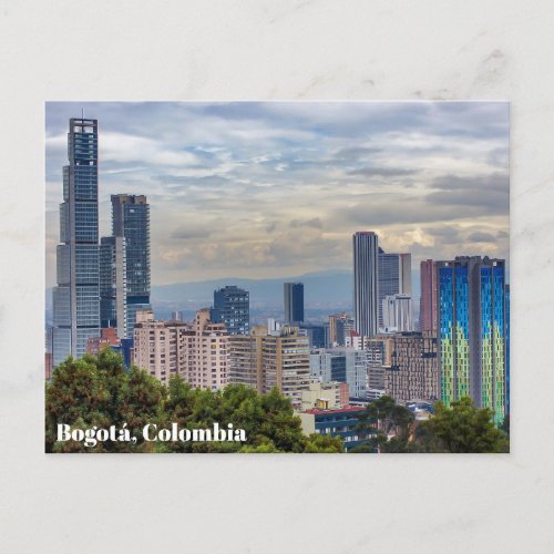 Bogot Colombia Skyline Postcard