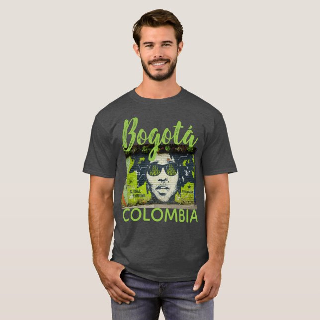 Bogotá Colombia, street graffitti, men's T-Shirt (Front Full)