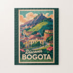 Bogota Colombia Travel Art Vintage Jigsaw Puzzle<br><div class="desc">Bogota retro vector travel design. From the vibrant streets of La Candelaria and breathtaking views atop Monserrate to world-class museums and colorful street art,  Bogotá offers an unforgettable urban and cultural adventure.</div>