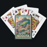 Bogota Colombia Travel Art Vintage Poker Cards<br><div class="desc">Bogota retro vector travel design. From the vibrant streets of La Candelaria and breathtaking views atop Monserrate to world-class museums and colorful street art,  Bogotá offers an unforgettable urban and cultural adventure.</div>