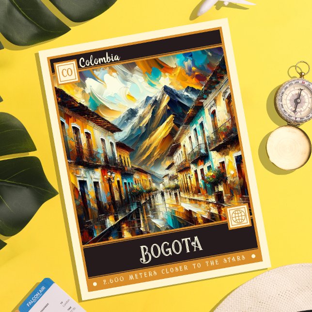 Bogota, Colombia | Vintage Painting Postcard (Creator Uploaded)