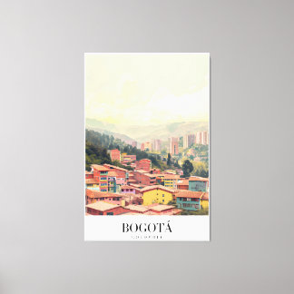 Bogota Colombia Vintage Poster Canvas Print