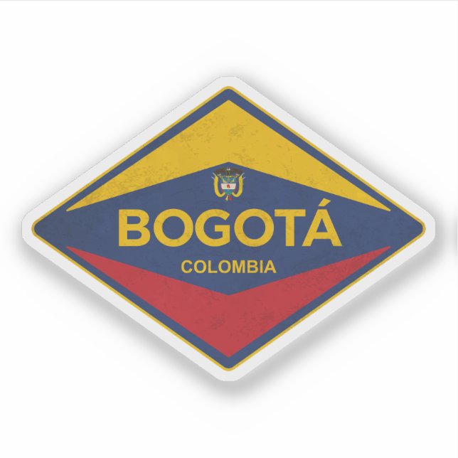 Bogota Colombia Vintage Sticker (Front)