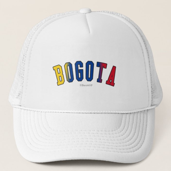 Bogota in Colombia National Flag Colors Hat