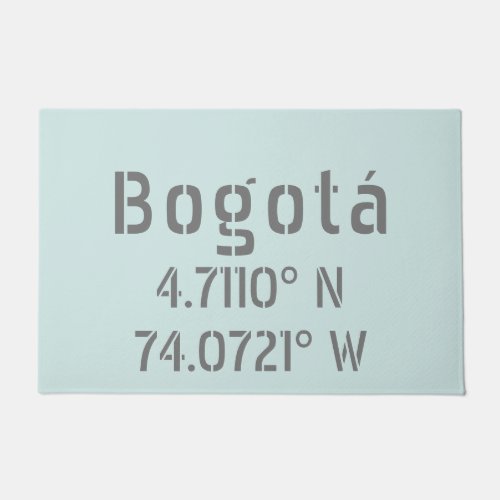 Bogot Latitude and Longitude Coordinates  Doormat