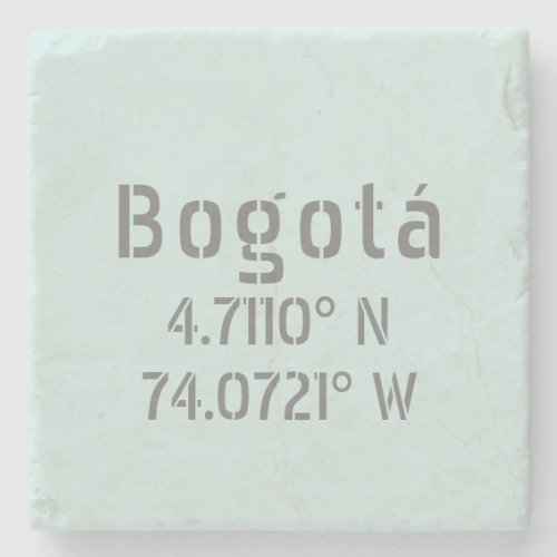 Bogot Latitude and Longitude Coordinates  Stone Coaster