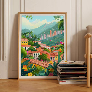 Bogota Print Colombia Illustration Bogota Travel