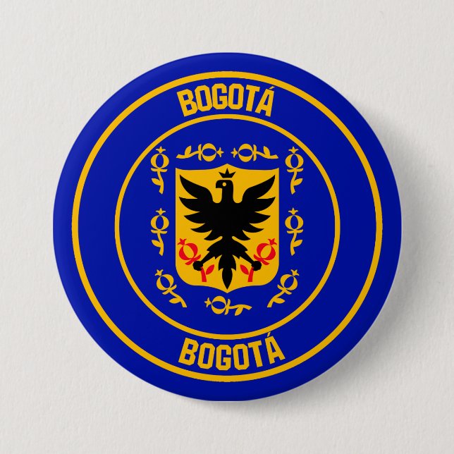 Bogotá Round Emblem Button (Front)