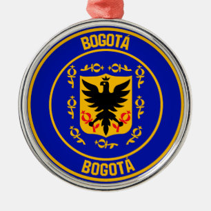 Bogotá Round Emblem Metal Ornament