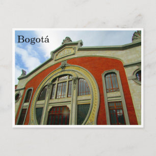 bogotá round postcard