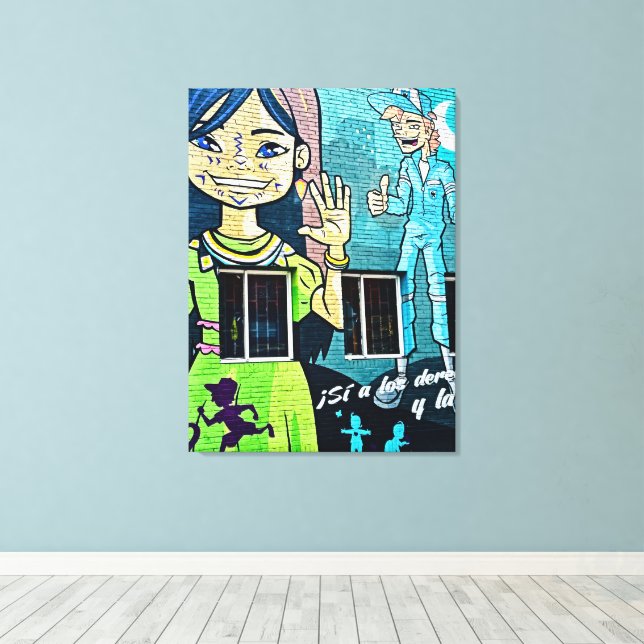 Bogotá Street Art  Canvas Print (Insitu(Wood Floor))