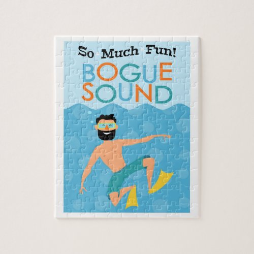 Bogue Sound Fun Hipster Travel Jigsaw Puzzle