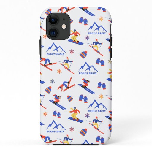 Bogus Basin Idaho Ski Snowboard Pattern iPhone 11 Case