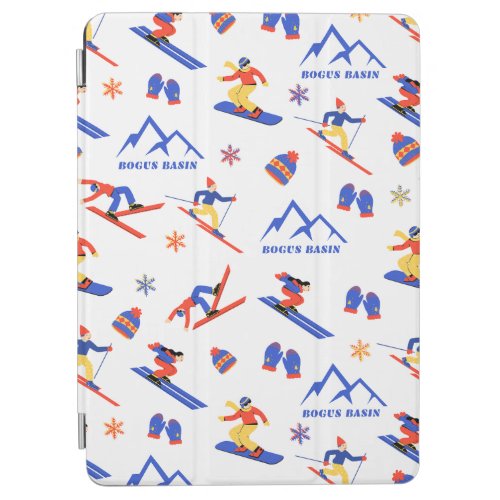 Bogus Basin Idaho Ski Snowboard Pattern iPad Air Cover