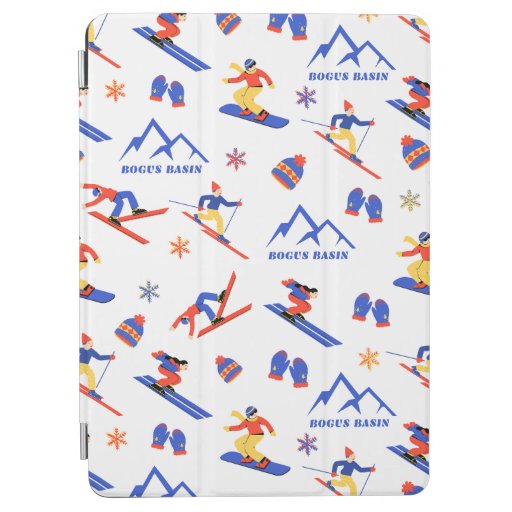 Bogus Basin Idaho Ski Snowboard Pattern iPad Air Cover