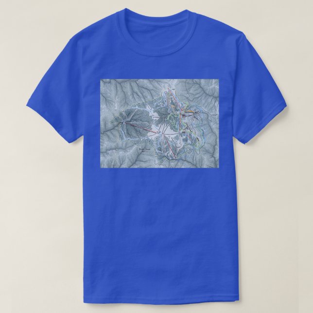 Bogus Basin Resort Trail Map T-Shirt (Design Front)