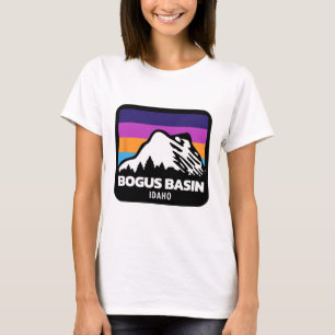 Bogus Sin Idaho Skiing Snowboarding Mountains Fami T-Shirt