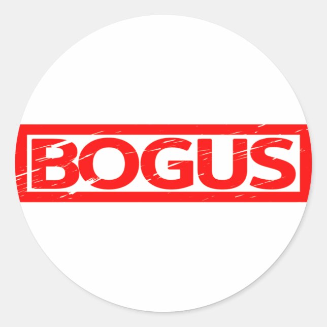 Bogus Stamp Classic Round Sticker (Front)