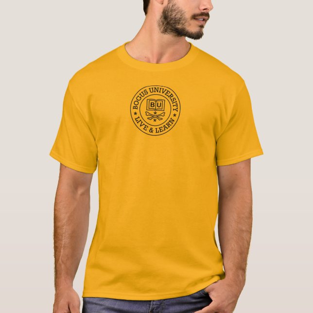 Bogus University Round Seal Logo T-shirt (Front)