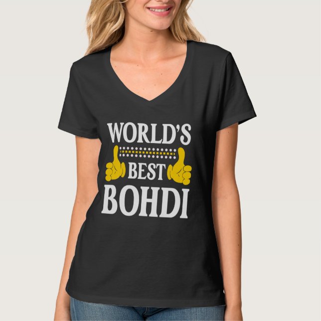 Bohdi Personal Name Funny First Name World's Best  T-Shirt (Front)