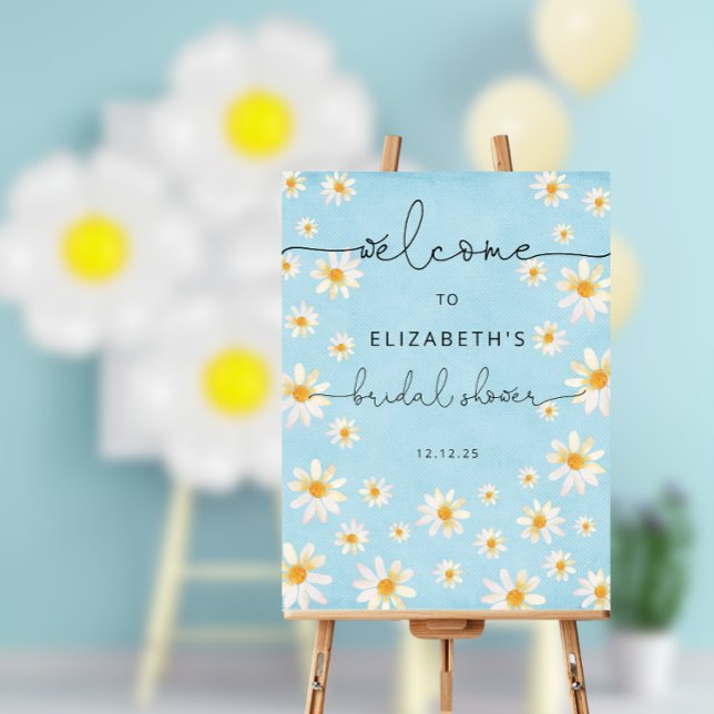 Bohemain Daisy Bridal Shower Welcome  Foam Board (Creator Uploaded)