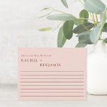Bohemain Earth Colors Wedding Advice & Well Wishes<br><div class="desc">Simple and clean boho terracotta wedding advice cards.</div>