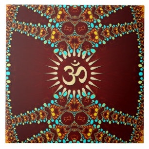 Bohemain Jewel Aum Omkara Ceramic Tile