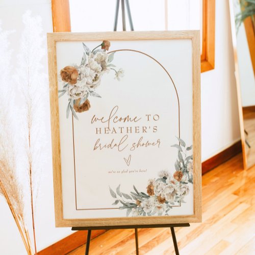 BOHEME Boho Terracotta Arch Bridal Shower Welcome Poster