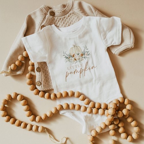 BOHEME Boho Terracotta Floral Little Pumpkin Baby Bodysuit