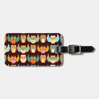 Boheme Owls Pattern - Custom Luggage Tag