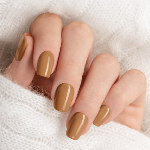 BOHEME Sienna Brown Fall Themed Minimalist Minx Nail Art