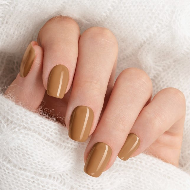 BOHEME Sienna Brown Fall Themed Minimalist Minx Nail Art (Creator Uploaded)