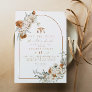 BOHEME Terracotta Floral Boho RN Nurse Graduation Invitation