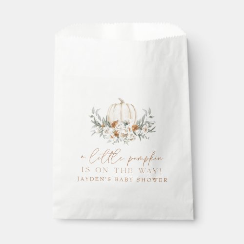 BOHEME Terracotta Floral Pumpkin Baby Shower Favor Bag