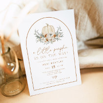 BOHEME Terracotta Floral Pumpkin Baby Shower Invitation