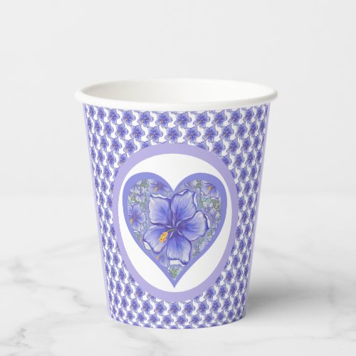 Bohemia blue Hibiscus baby Paper Cups