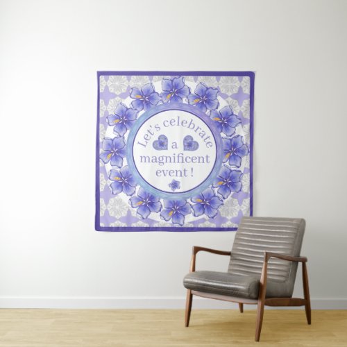 Bohemia blue Hibiscus baby Tapestry