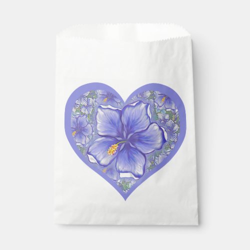 Bohemia blue Hibiscus Favor Bag