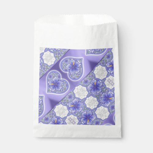 Bohemia blue Hibiscus Favor Bag