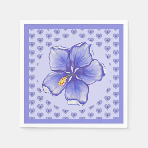 Bohemia blue Hibiscus Napkins