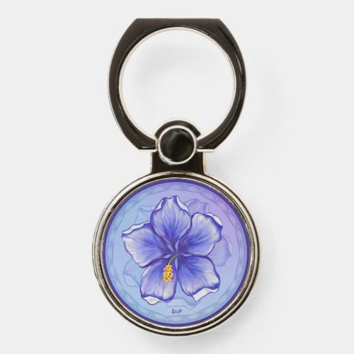 Bohemia blue Hibiscus Phone Ring Stand