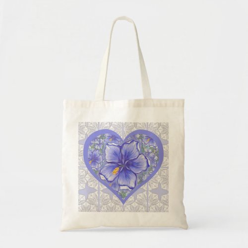 Bohemia blue Hibiscus Tote Bag