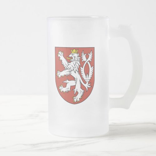 bohemia emblem frosted glass beer mug