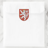 bohemia emblem square sticker | Zazzle