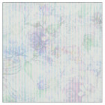Bohemia pastel pink lavender teal floral stripes fabric